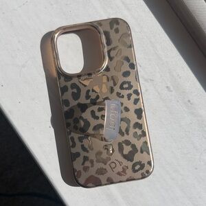 Loopy iPhone 15 pro Case Wild Leopard Phone Cover - Gold and Black
